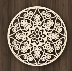 Mandala E0022721 file cdr and dxf pdf free vector download for Laser cut