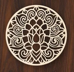 Mandala E0022723 file cdr and dxf pdf free vector download for Laser cut