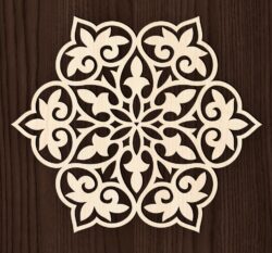 Mandala E0022724 file cdr and dxf pdf free vector download for Laser cut