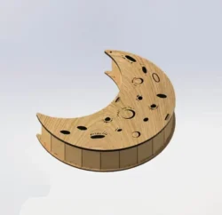 Moon box E0022792 file cdr and dxf pdf free vector download for Laser cut