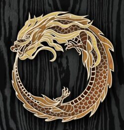 Multilayer dragon E0022712 file cdr and dxf pdf free vector download for Laser cut