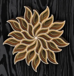 Multilayer mandala E0022749 file cdr and dxf pdf free vector download for Laser cut