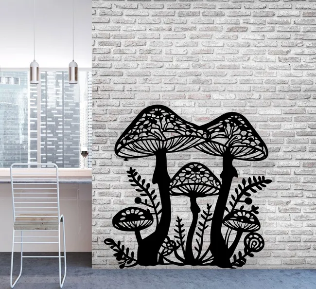 Mushroom Wall Decor E0022826 File Cdr And Dxf Pdf Free Vector Download ...