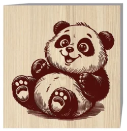 Panda E0022933 file cdr and dxf pdf free vector download for laser engraving machines