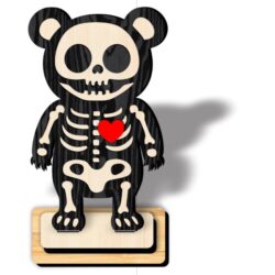 Skeleton bear E0022680 file cdr and dxf pdf free vector download for Laser cut