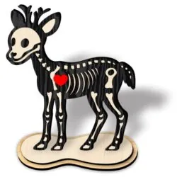 Skeleton deer E0022673 file cdr and dxf pdf free vector download for Laser cut