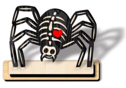 Skeleton spider E0022681 file cdr and dxf pdf free vector download for Laser cut