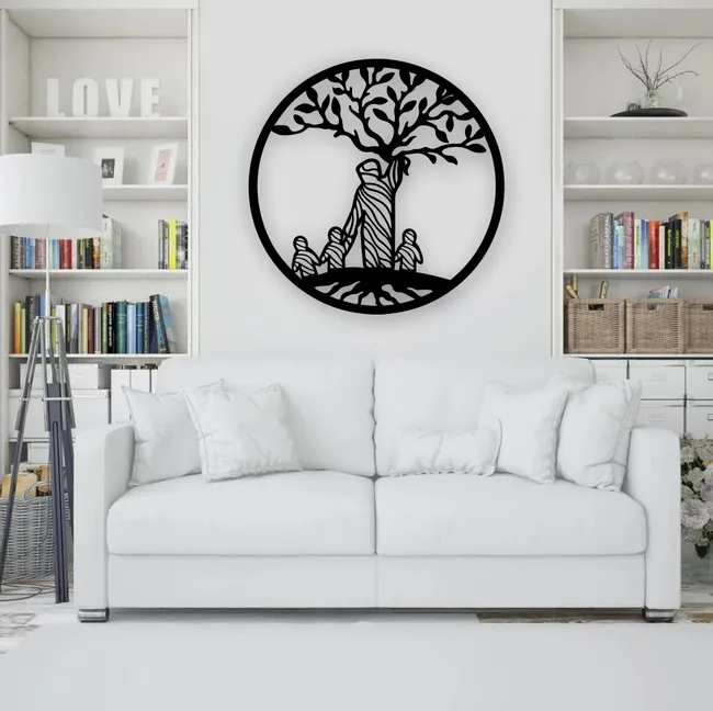 Tree of life wall decor E0022772 file cdr and dxf pdf free vector download for Laser cut plasma