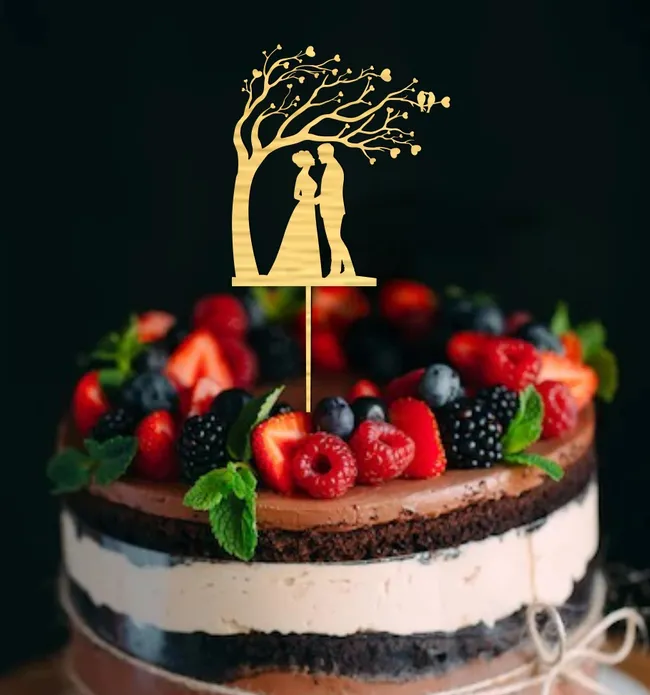 Wedding cake topper E0022784 file cdr and dxf pdf free vector download for Laser cut plasma