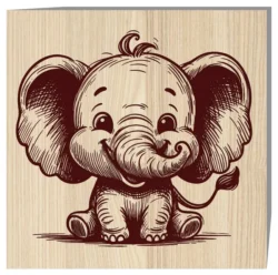 Elephant E0023009 file cdr and dxf pdf free vector download for laser engraving machines