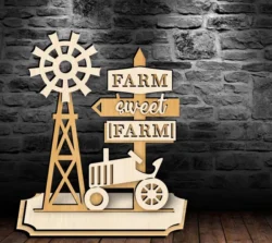 Farm stand E0022989 file cdr and dxf pdf free vector download for laser cut