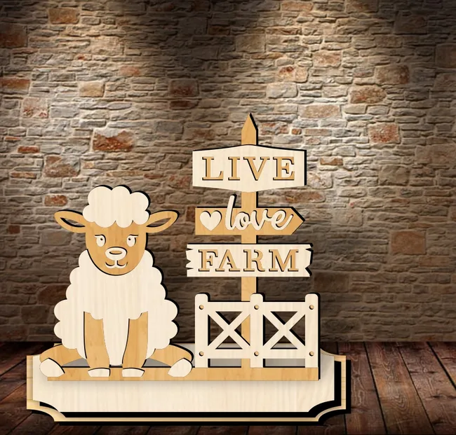 Farm stand E0022995 file cdr and dxf pdf free vector download for laser cut