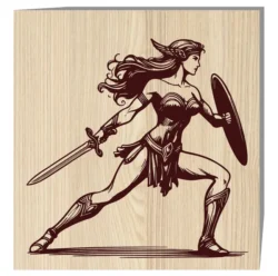 Female Warrior E0023013 file cdr and dxf pdf free vector download for laser engraving machines