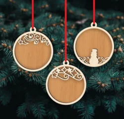 Christmas Ornament E0023118 file cdr and dxf pdf free vector download for laser cut