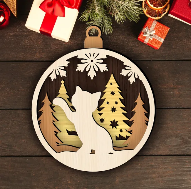 Christmas Ornament E0023120 file cdr and dxf pdf free vector download for laser cut