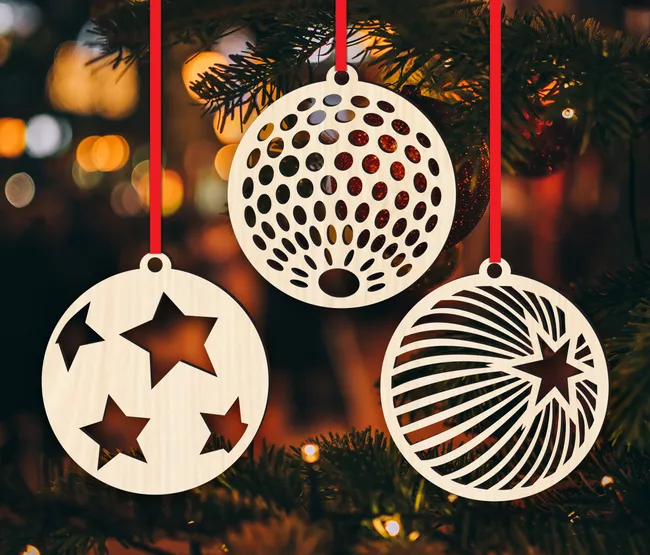 Christmas ball E0023098 file cdr and dxf pdf free vector download for laser cut