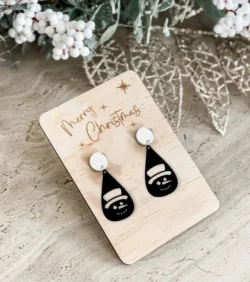 Christmas earrings E0023116 file cdr and dxf pdf free vector download for laser cut