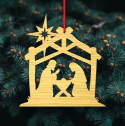 Christmas ornament E0023064 file cdr and dxf pdf free vector download for laser cut