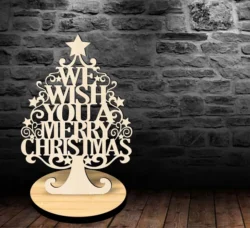 Christmas tree E0023058 file cdr and dxf pdf free vector download for laser cut