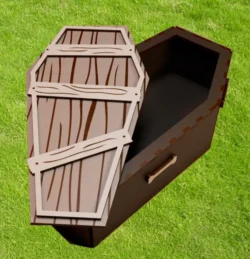 Coffin box E0023078 file cdr and dxf pdf free vector download for laser cut