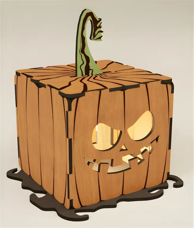 Pumpkin lamp E0023082 file cdr and dxf pdf free vector download for laser cut