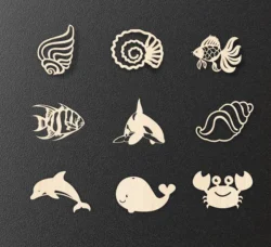 Sea animals E0023110 file cdr and dxf pdf free vector download for laser cut