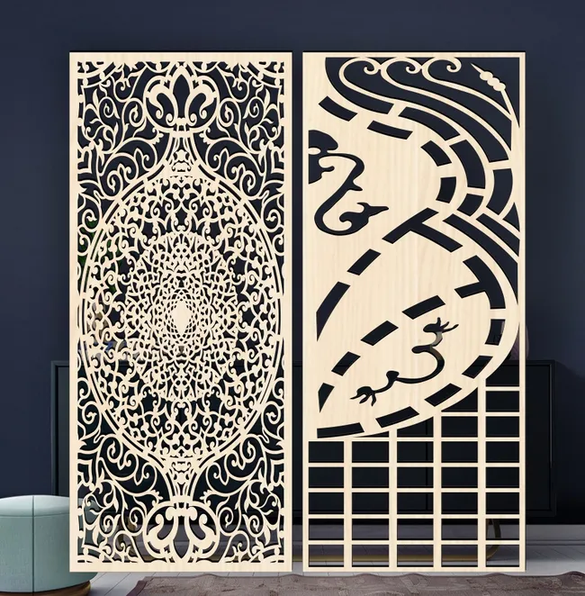 Design pattern panel screen E0006557 file cdr and dxf free vector download for Laser cut CNC