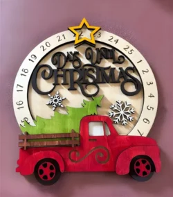 Christmas calendar E0023165 file cdr and dxf pdf free vector download for Laser cut