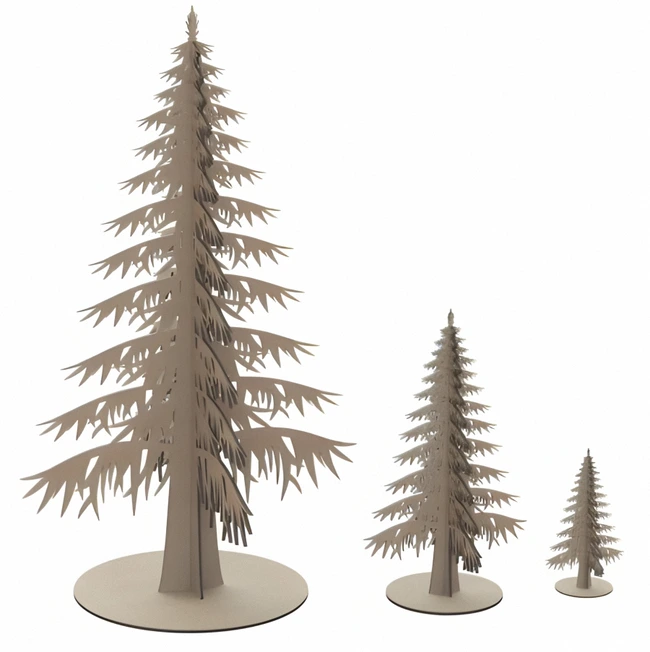 Christmas tree cutting pattern file cdr and dxf free vector download for Laser cut