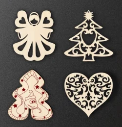 Christmas tree ornaments file cdr and dxf free vector download for Laser cut CNC