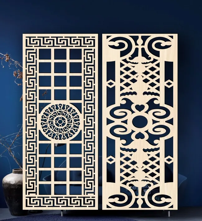 Design pattern panel screen E0008365 file cdr and dxf free vector download for Laser cut CNC