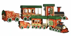 3D Christmas train E0023188 file cdr and dxf pdf free vector download for Laser cut