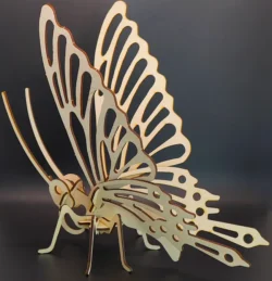 3D puzzle butterfly model E1000128 free download vector file Laser cut and CNC cut wood