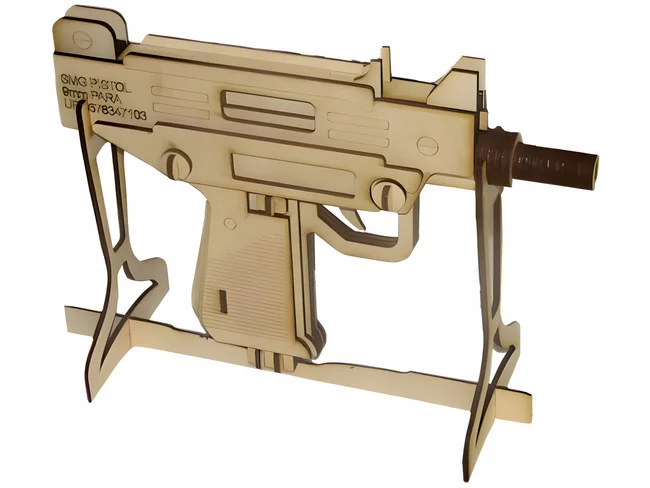 Automatic ultrasonic gun E1000078 free download vector file Laser cut and CNC cut wood