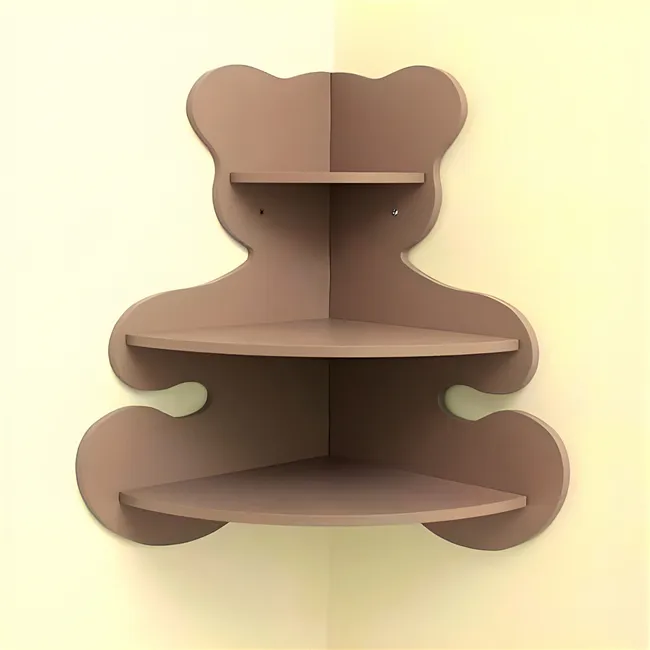 Bear shaped corner shelf E1000164 free download vector file Laser cut and CNC cut wood