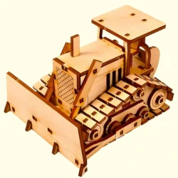 Bulldozer model 3d puzzle E1000074 free download vector file Laser cut and CNC cut wood