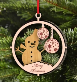 Christmas Ornament E0023227 file cdr and dxf pdf free vector download for Laser cut