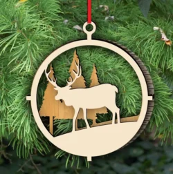 Christmas Ornament E0023231 file cdr and dxf pdf free vector download for Laser cut