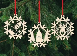 Christmas ball E0023185 file cdr and dxf pdf free vector download for Laser cut