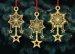 Christmas decoration E0023186 file cdr and dxf pdf free vector download for Laser cut