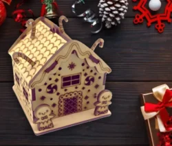 Christmas house E0023221 file cdr and dxf pdf free vector download for Laser cut