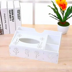 Desk organizer for small things and paper napkin E1000160 free download vector file Laser cut and CNC cut wood