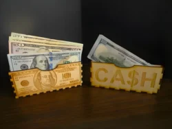 Dollar bill Holder E1000043 free download vector file Laser cut and CNC cut wood