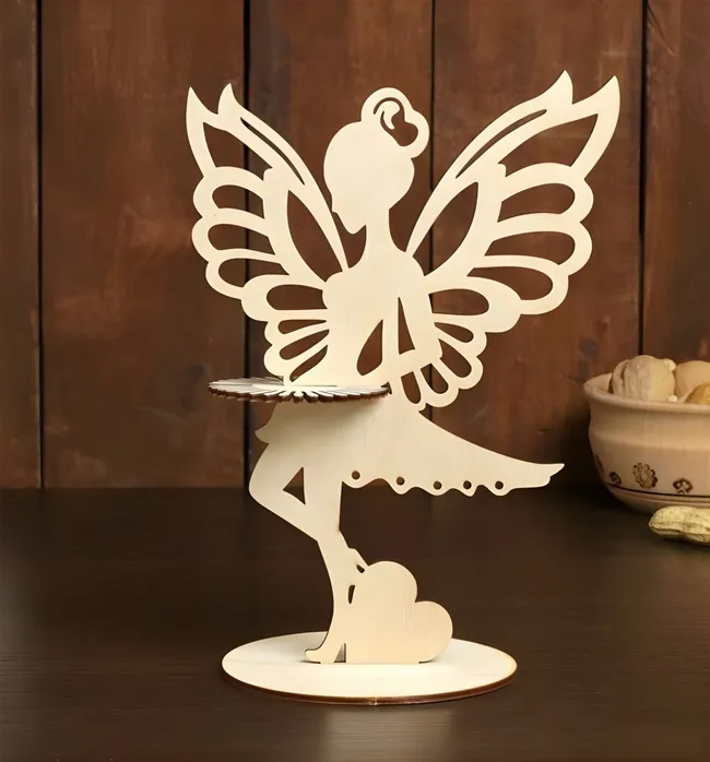 Fairy napkin holder E1000155 free download vector file Laser cut and CNC cut wood