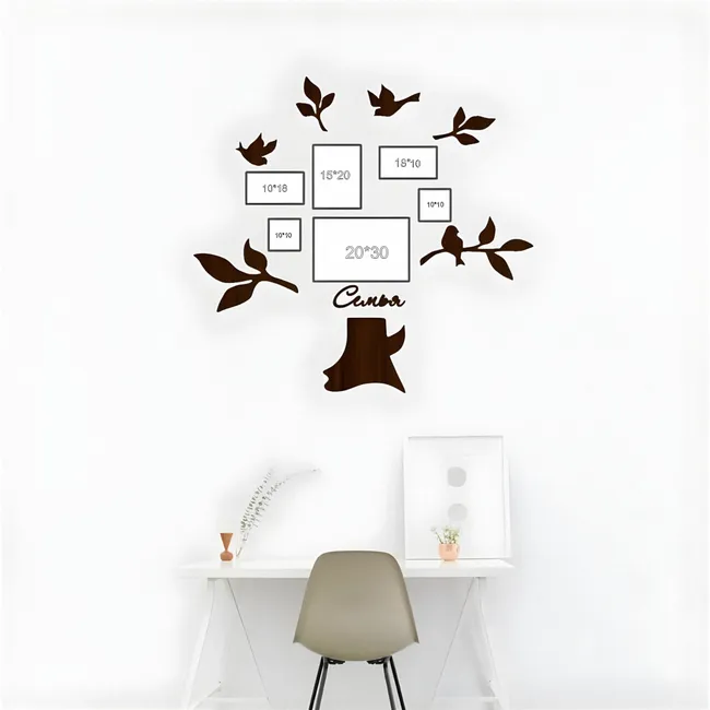 Family tree photo frame E1000154 free download vector file Laser cut and CNC cut wood