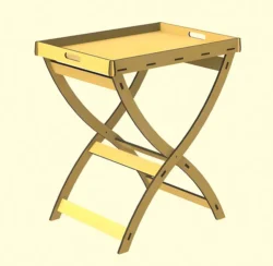 Folding wooden table E1000151 free download vector file Laser cut and CNC cut wood