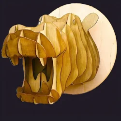 Hippo head 3d puzzle E1000139 free download vector file Laser cut and CNC cut wood