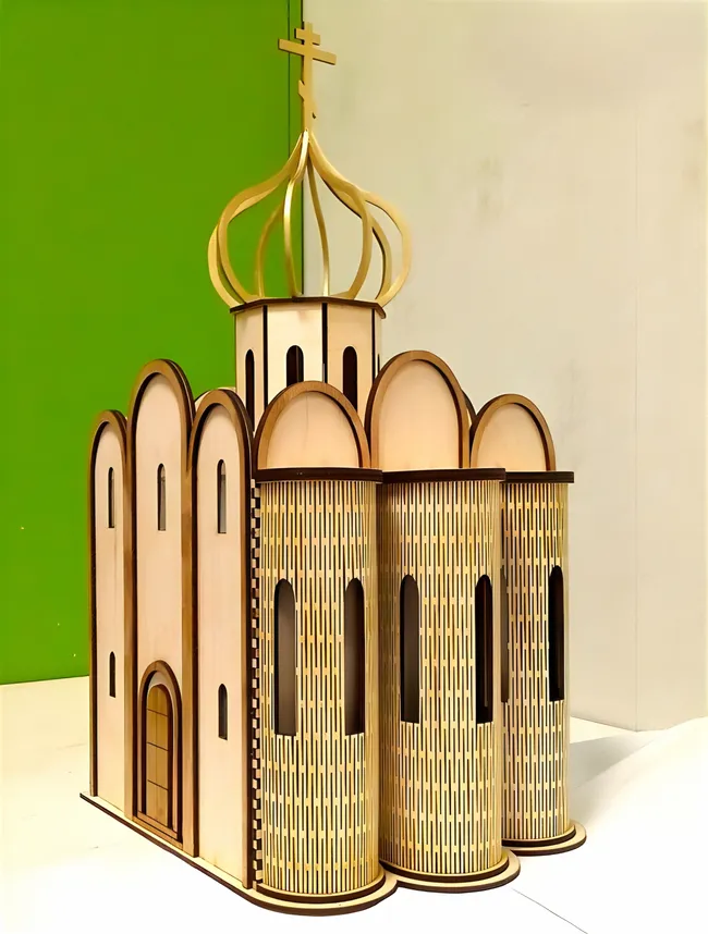 Jama Masjid - Delhi 3d puzzle E1000137 free download vector file Laser cut and CNC cut wood