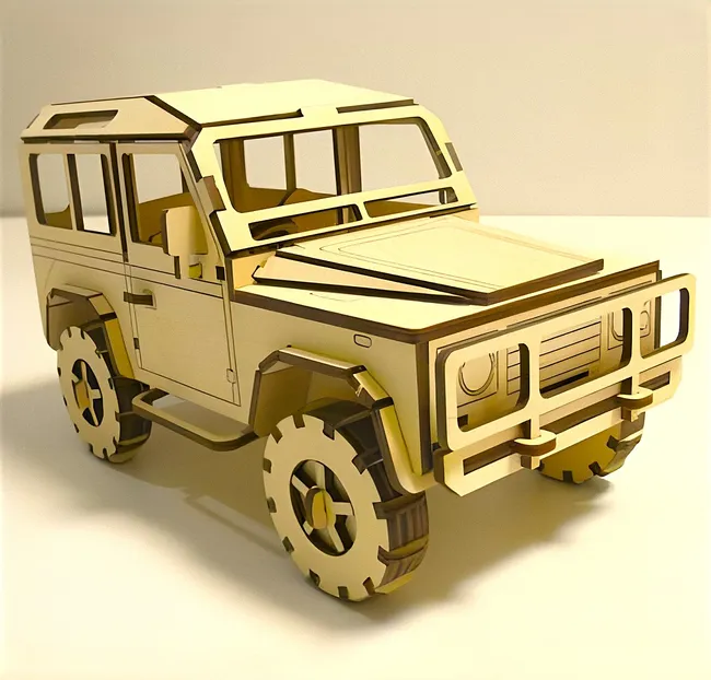 Land Rover Defender - car E1000055 free download vector file Laser cut and CNC cut wood