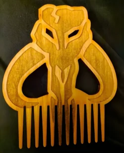 Mandalorian Beard Comb E1000057 free download vector file Laser cut and CNC cut wood